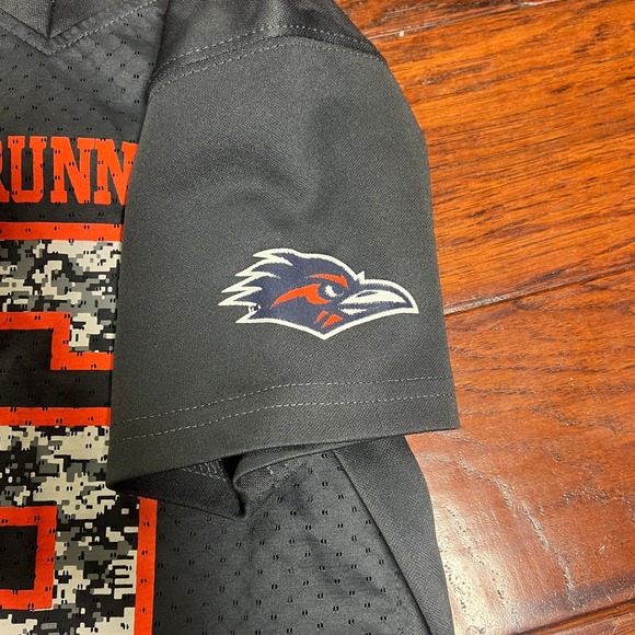 Kids UTSA Roadrunners Football Jersey Kids 6/7 Orange Gray Camo‎ Youth - Picture 2 of 6